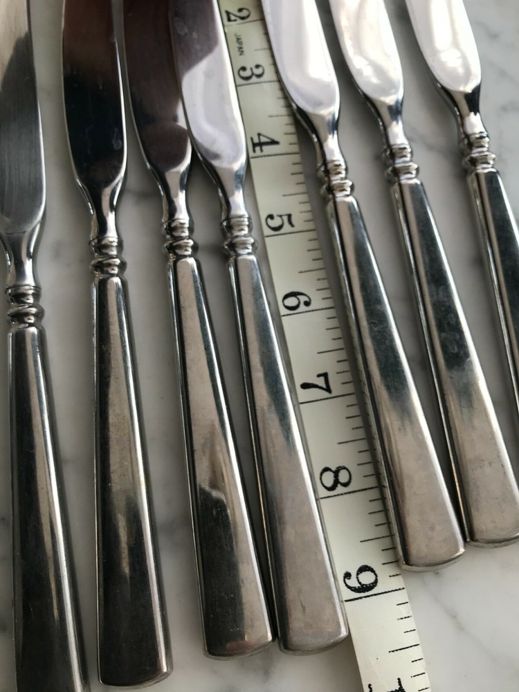Oneida cube Stainless satin flatware - Motif - 7 knives dinner knife