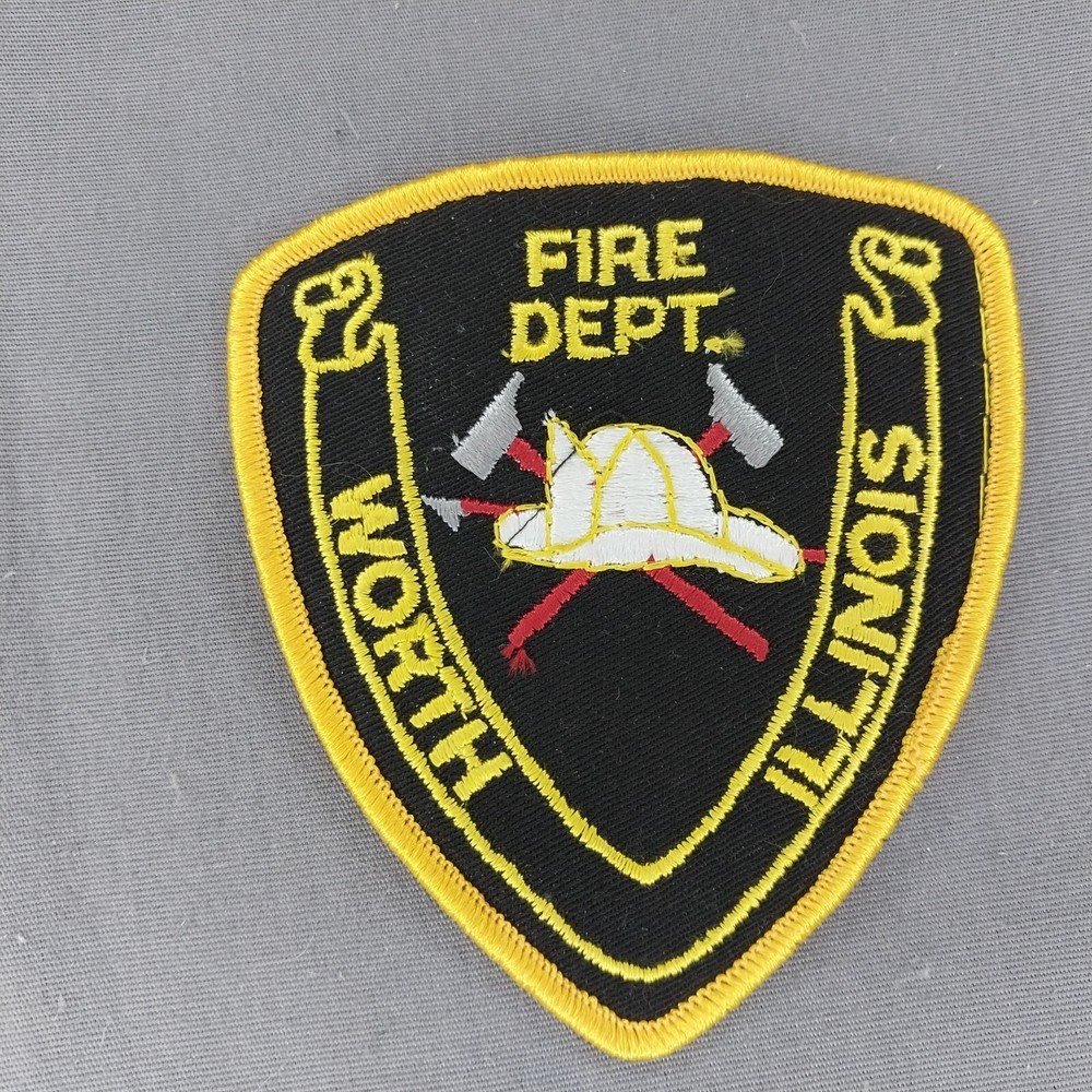 Worth IL Illinois 4" Iron On Fire Dept. Patch