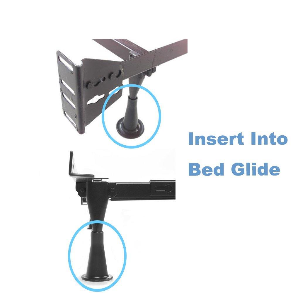 Replacement Plastic Bed Frame Feet, 3-5/8" Bed Frame Glide Leg to Replace Whe...