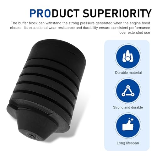 2PCS Car Hood Buffer Block, Rubber Shock Absorbing Noise-reducing Engine Cover