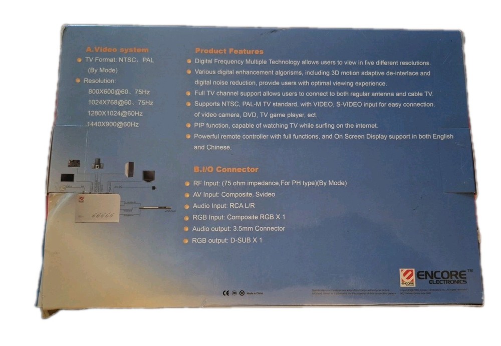 Encore External Tv Tuner Pro With Remote ENXTV NOB