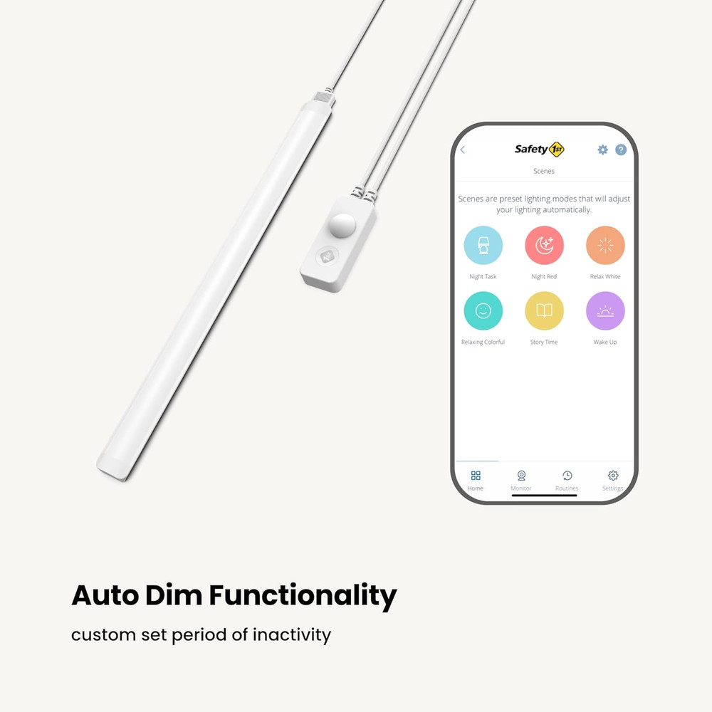 Connected under Crib Smart Light — Motion Activated Night Light, Dimmable and Fu
