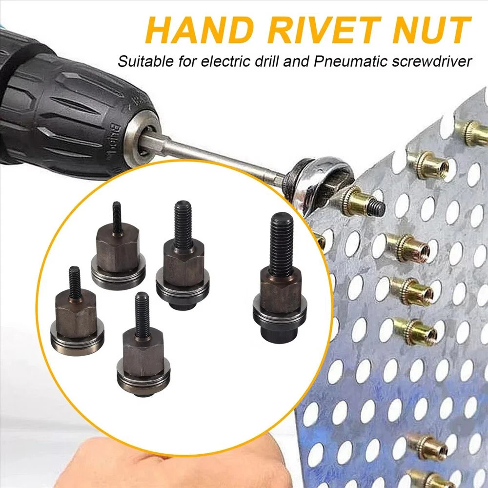 175PCS M5 Rivet Nut Tool Kit - Heavy Duty Nutsert Threaded Insert Set