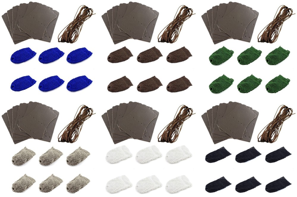 Pool Snooker billiard Table Pockets Nets, Stitching Cord & Leathers Set BROWN