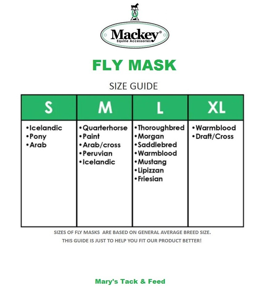 Mackey Equine Dandy Dot Print Fly Mask - Medium, Large, XLarge