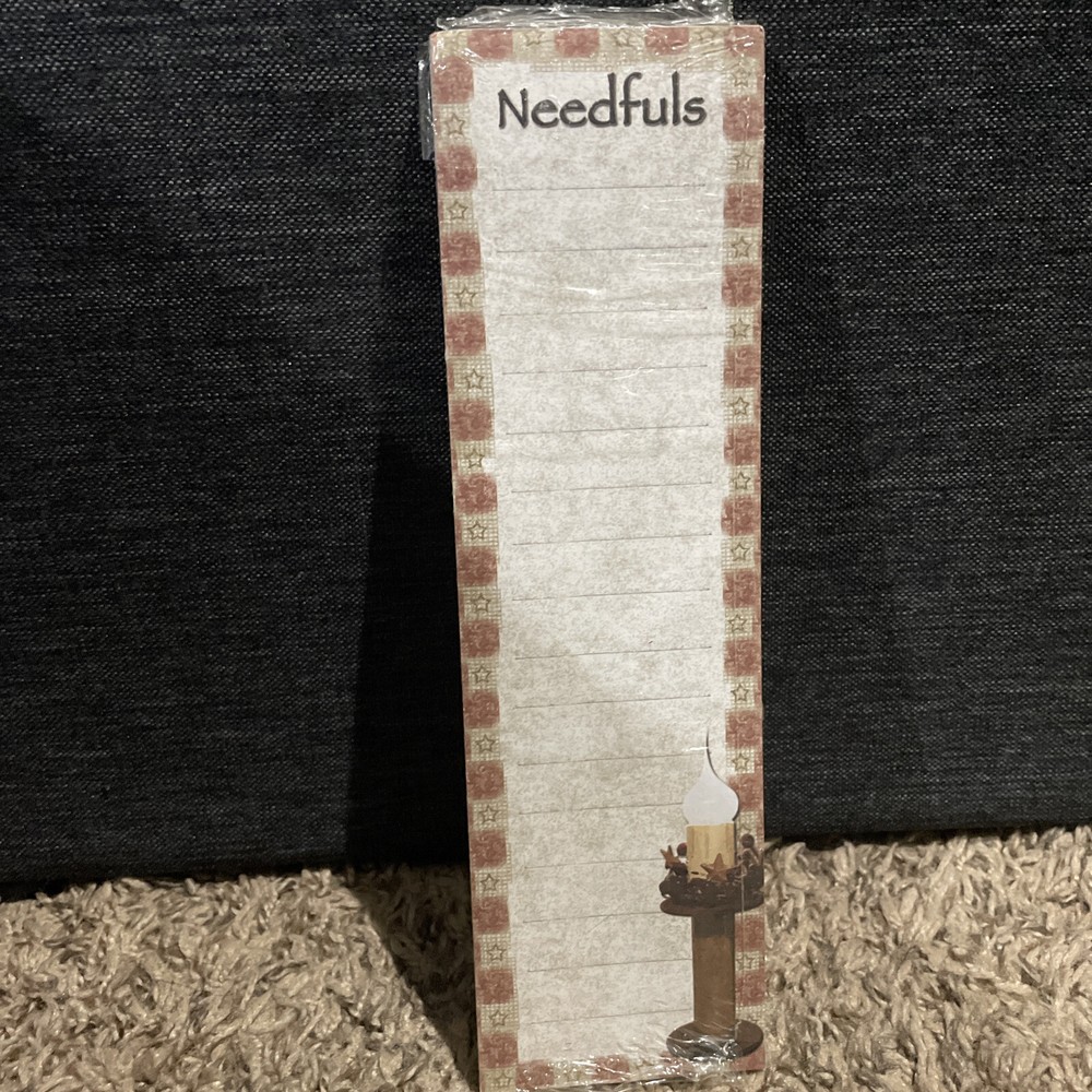 Needfuls Candle NOTEPAD w/ Mangentic Back ...  2-3/4" x  9-1/2"