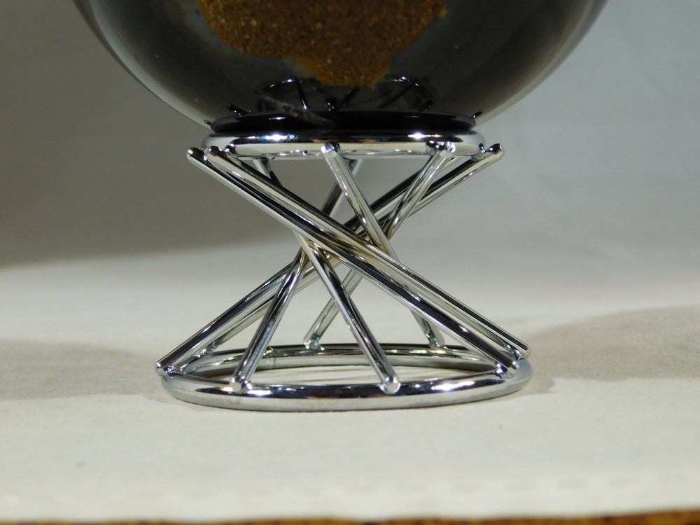 Sphere Display Stand Chrome with SWIRL Design