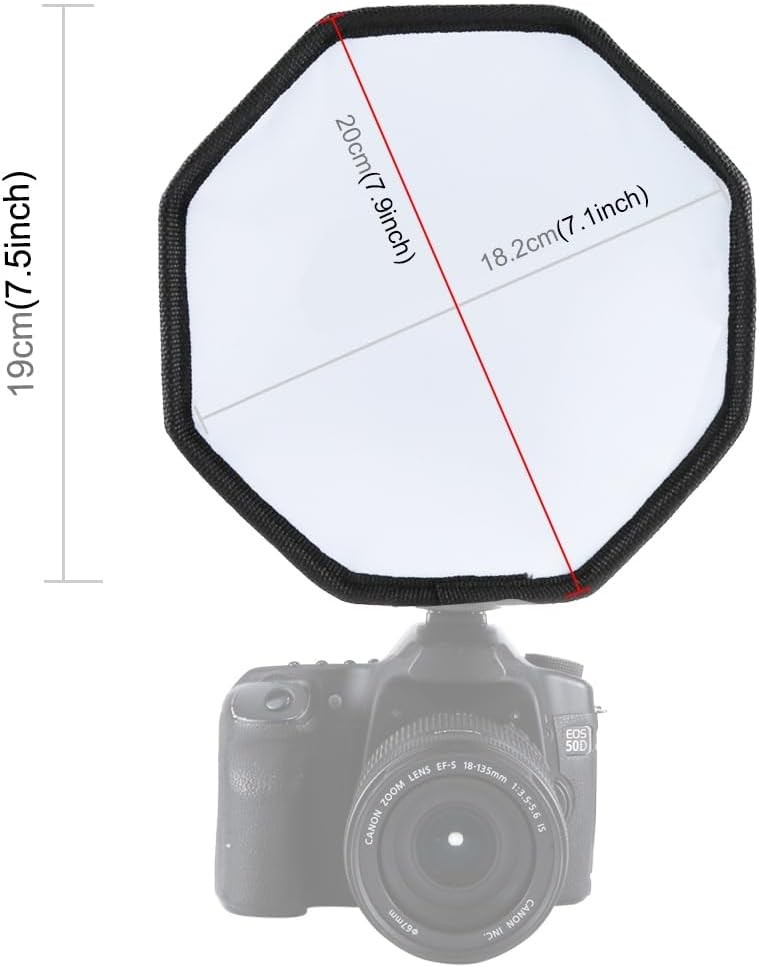 8 Inch Camera Flash Softbox Diffuser for Speedlight