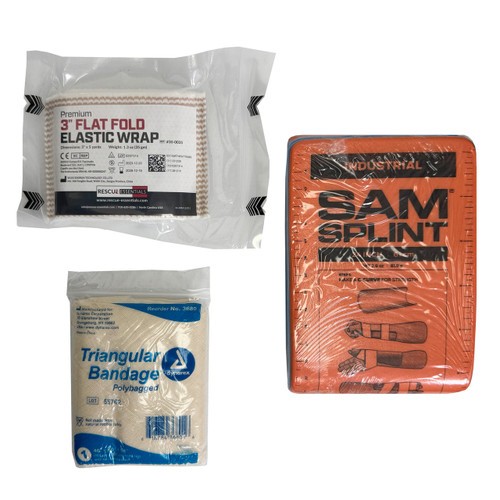 SAM Splint Sling Combo Pack (24" SAM Splint, 3 Elastic Bandage and Triangular Ba