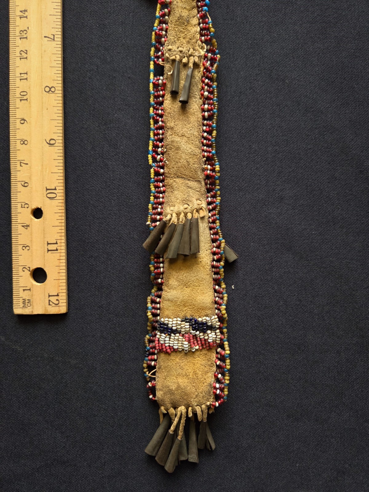 Apache Indian Beaded Awl Case, Circ: 1870s, 16" From An Old Indian Collection