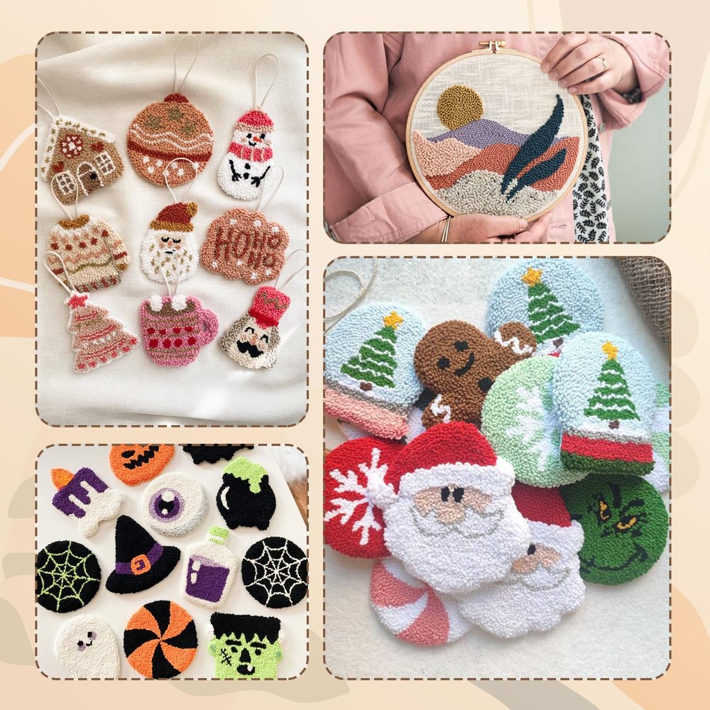 37Pcs Punch Needle Embroidery Kit - Complete for Needle Punching - Includes P...