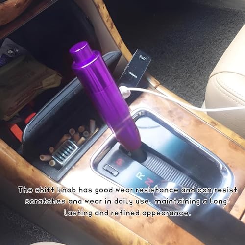 Automatic Shift Knob with Push Button, 5.7" Weighted Shifter Lever Purple