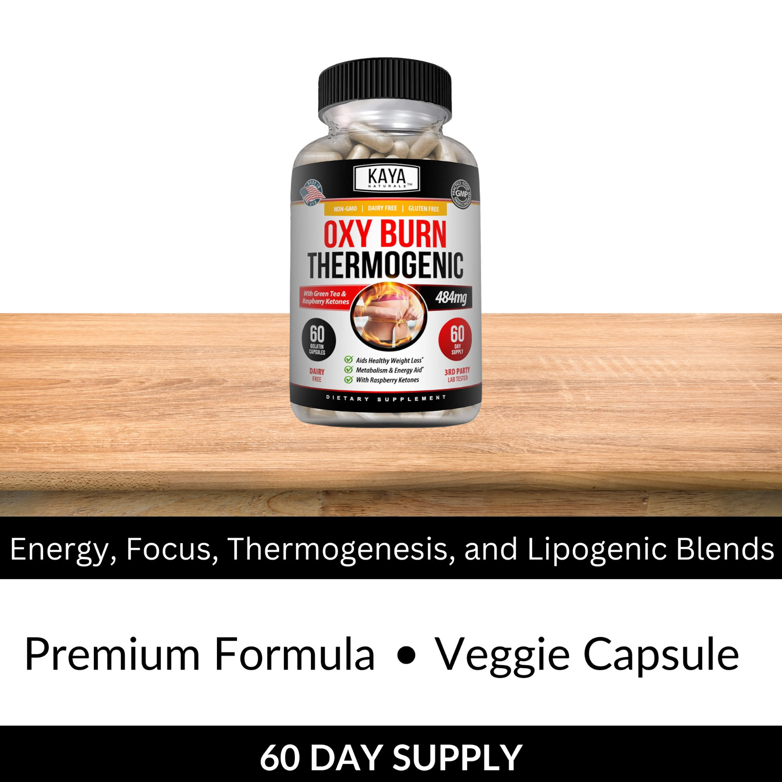 Premium OXY Burn Thermogenic 471mg Appetite Control Weight Loss Fat Burner