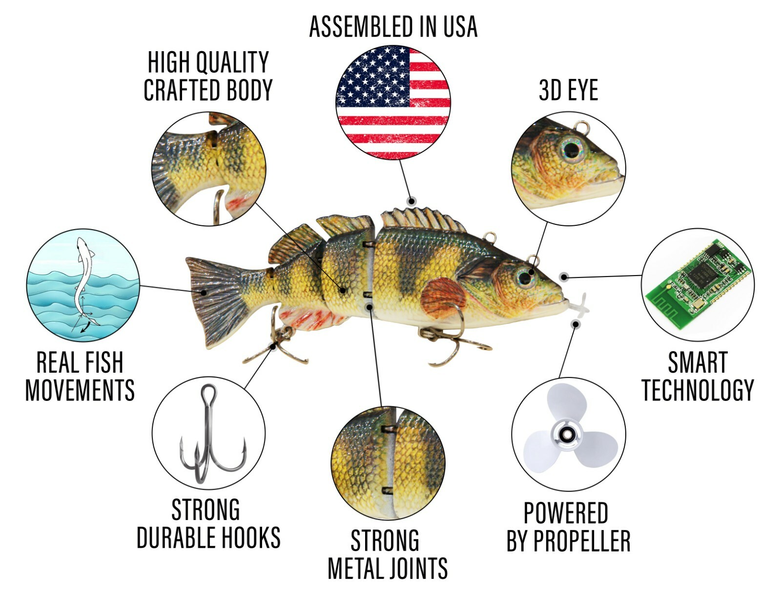 Rechargeable Robotic fishing Usb Led Swimming Electric Bait Bass lures