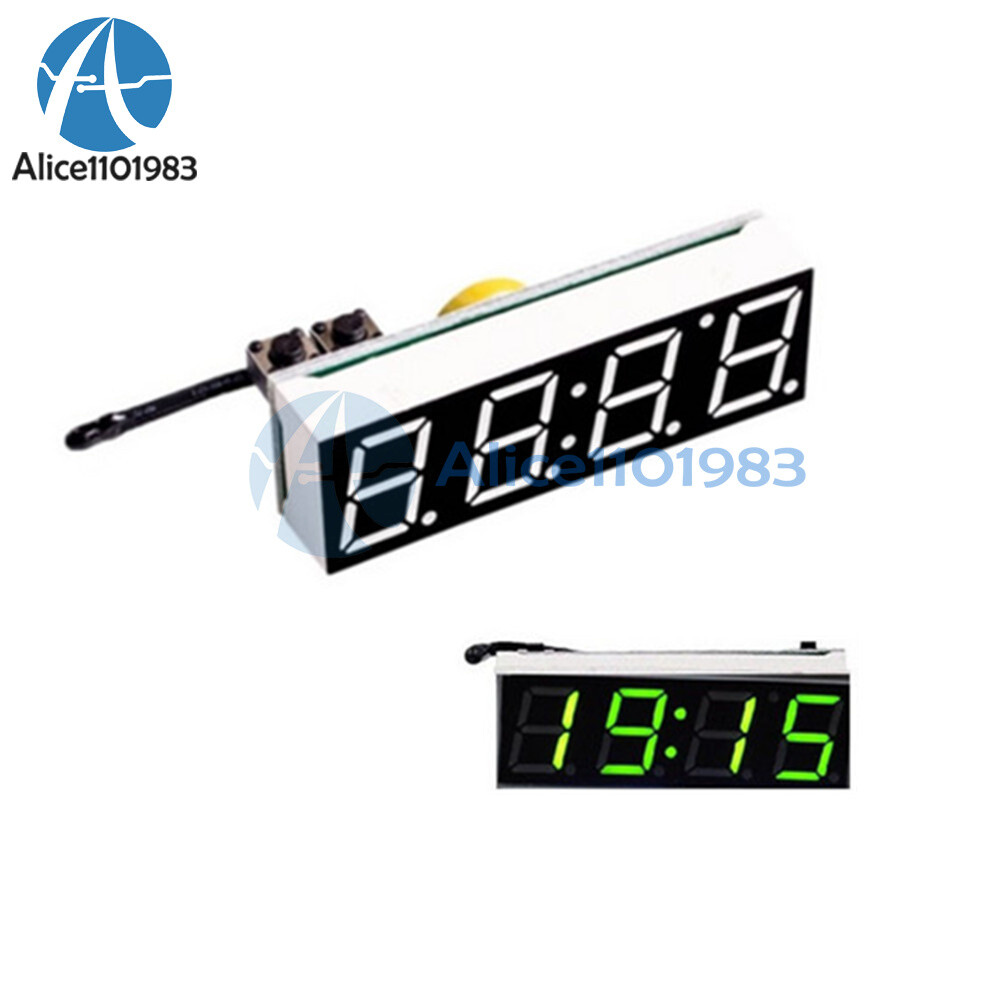 Green 3 in 1 LED DS3231SN Digital Clock Temperature Voltage Module Electronic