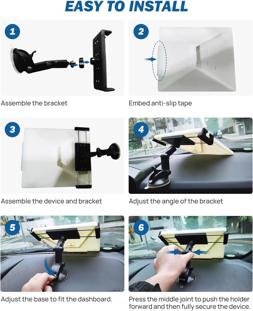 Starlink Mini Dash Mount Suction Cup Wider Adjustable Angle Car for Dashboard