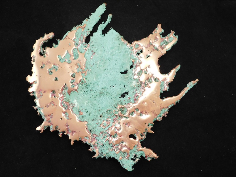 Big! Bright Solid COPPER SPLASH Art Sculpture 267gr