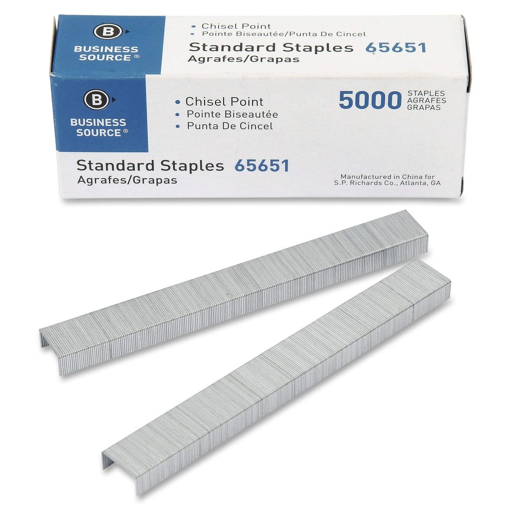 Standard Chisel Point Staples, 5-Pack for Reliable Office Use