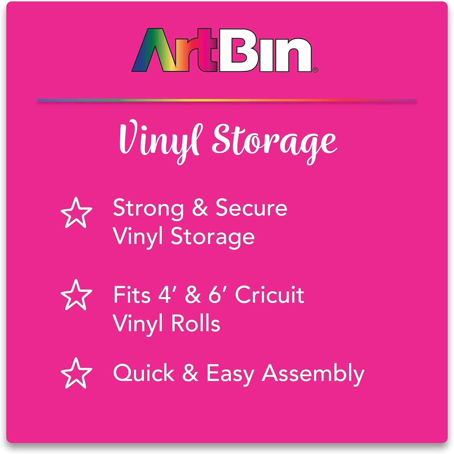 ArtBin 6864AS Vinyl Storage Rack, Stores 12 Vinyl Rolls, White