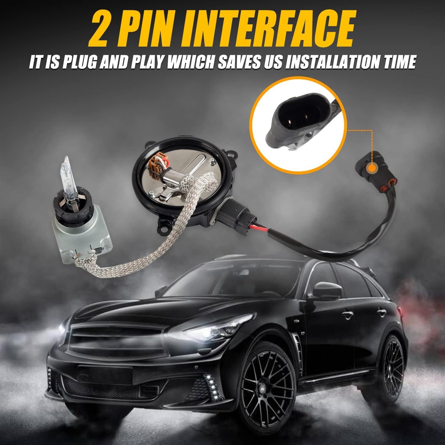 Xenon Ballast Igniter HID D2S Bulb Kit For 2007-2015 Infiniti G35 G37 Q40 Q50