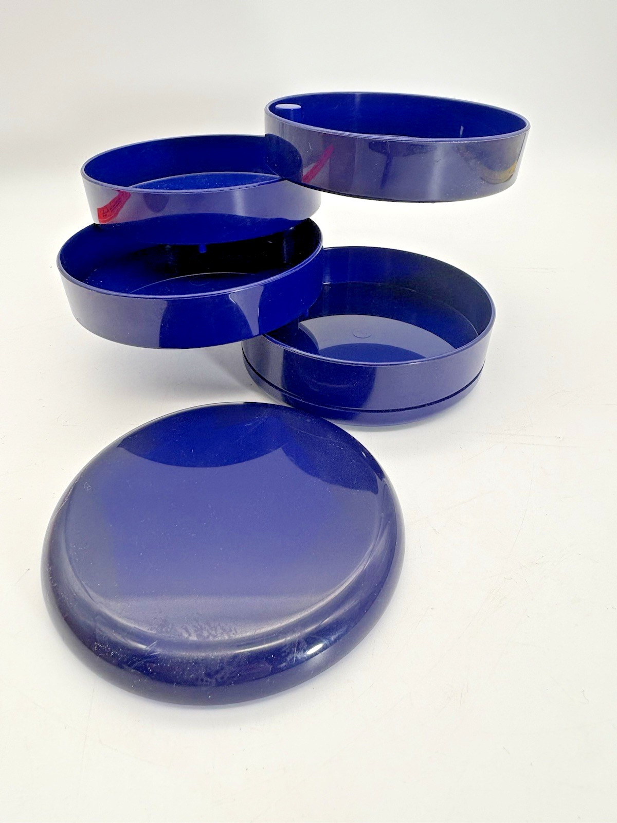 InterDesign Swivel Organizer , Dark Blue Rotating Desk Caddy - Functional