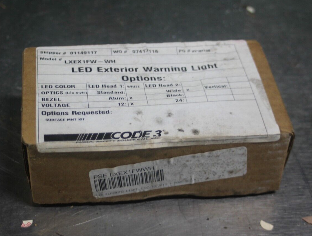 Code 3 LED Exterior Warning Light LXEX1FW-WH