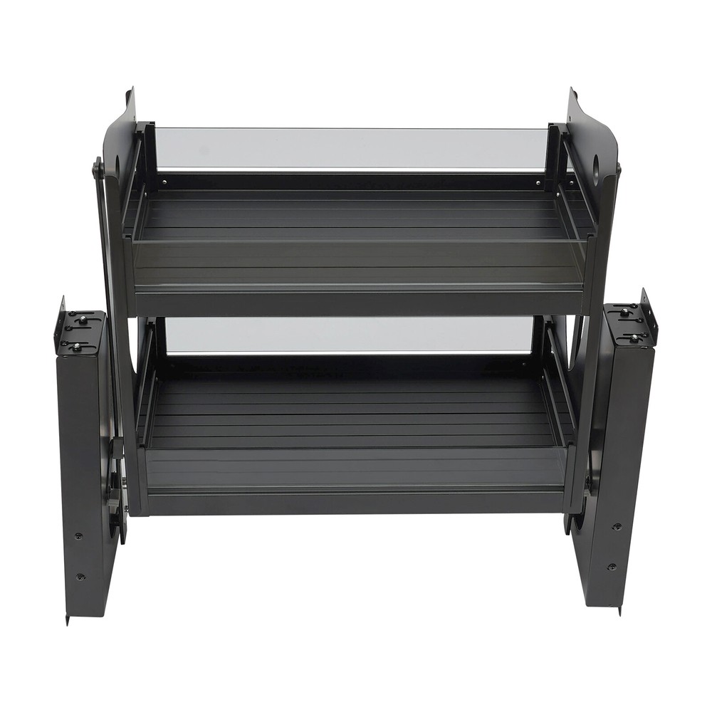 Pull Down Cabinet Organizer 2 Tier Pull-Out Cabinet Wall Shelf Spice Dishes Rack