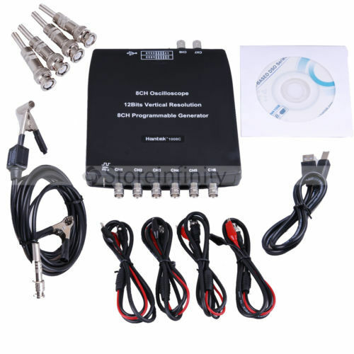 Hantek 1008C Automotive Diagnostic PC Oscilloscope USB2.0 Program Generator 8CH