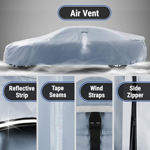 iCarCover Custom Car Cover for 18. Chevy Nova 1968-1979 1-Tone (Solid Gray)