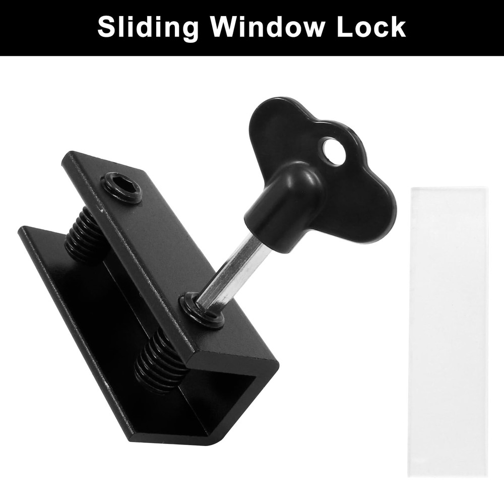 Window Locks - 4 Sets Sliding Window Locks Key Easy to Install Vertical & Hor...