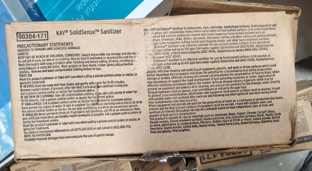 *4PACK* EcoLab KAY Solid Sense Sanitizer Red 2lb Each #1114169