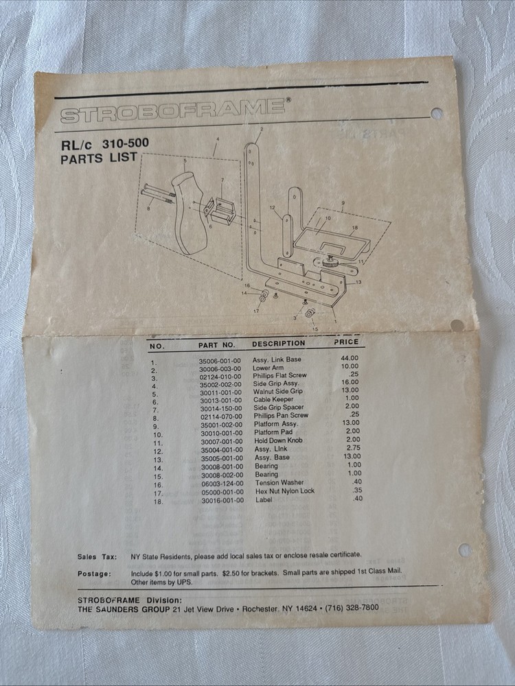 STROBOFRAME RL/C Camera Flash Bracket Designed For 35mm & 645 Cameras
