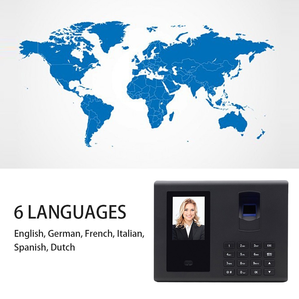 Biometric Time Clock Attendance Machine For Employees Access Control DVPF