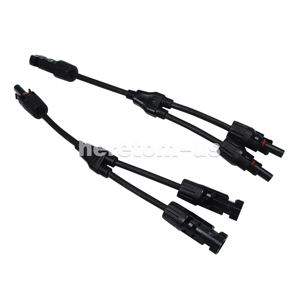 Solar Panel Y Branch Cable Connection Waterproof Adapter Connector Extension US