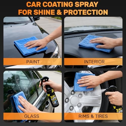 Quick Effect 3-in-1 Ceramic Coating Spray - Quick Coating Agent for Cars &