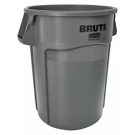 Rubbermaid Commercial Fg264360gray Brute 44 Gal Round Heavy Duty Plastic Can,
