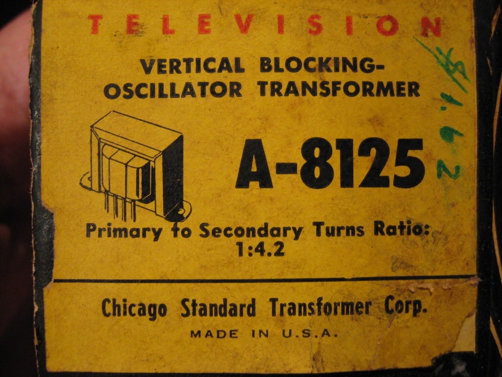 NIB NOS Stancor Vertical Blocking Oscillator Transformer A-8125 Excl!