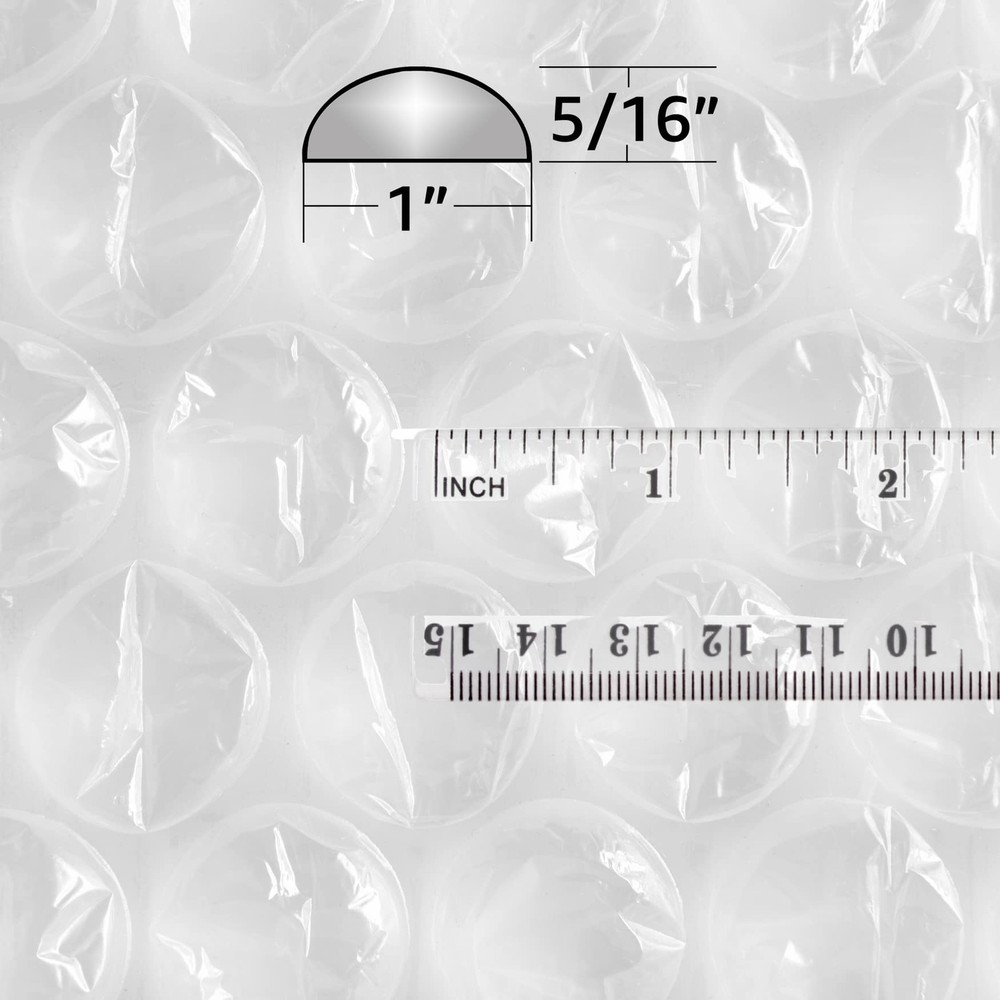 UBMOVE 5/16" Medium Bubble Cushioning Wrap 24"x100' Packing Protective Packaging