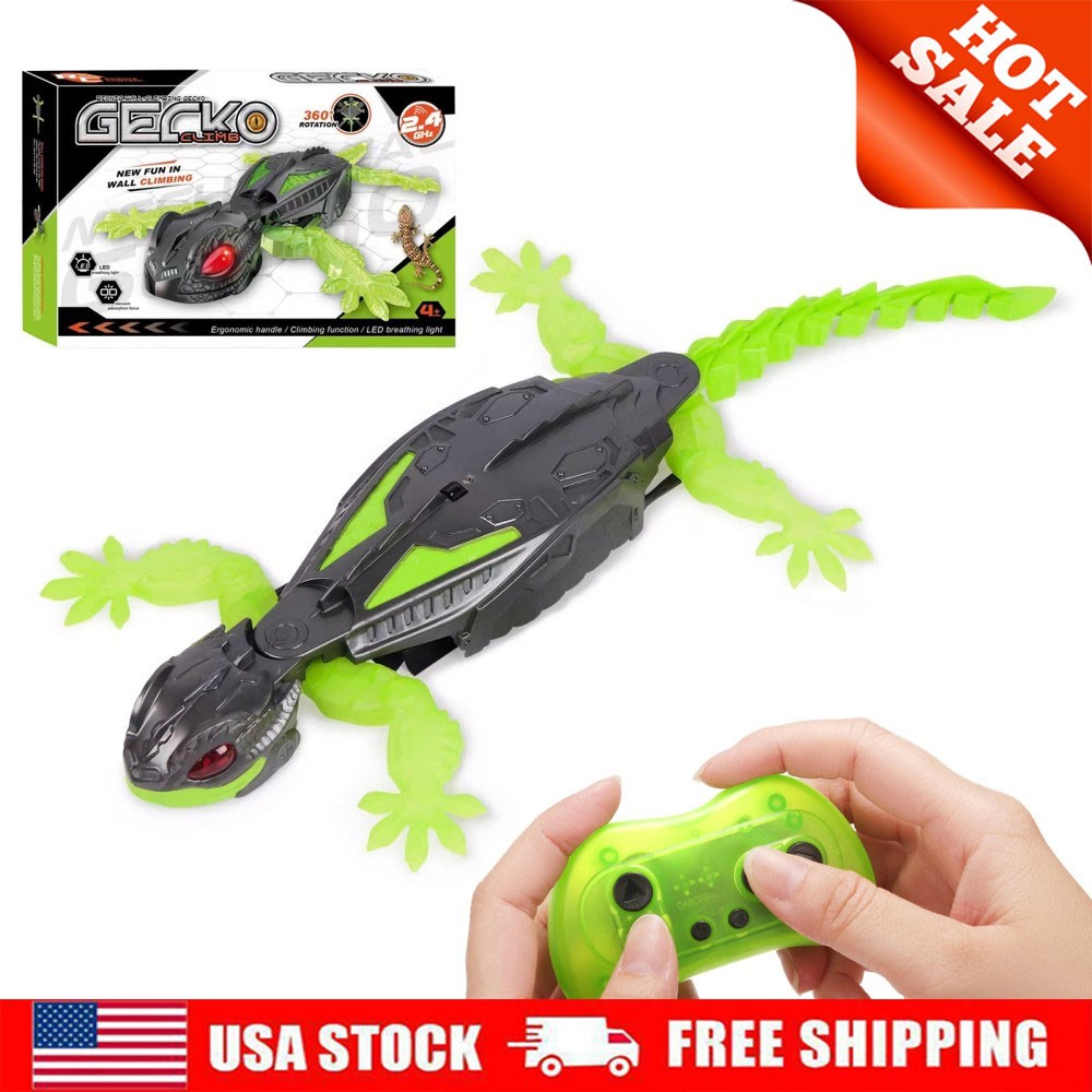 Wall Crawler Gecko - Remote Control Lizard with LED Eyes for Ages 6+