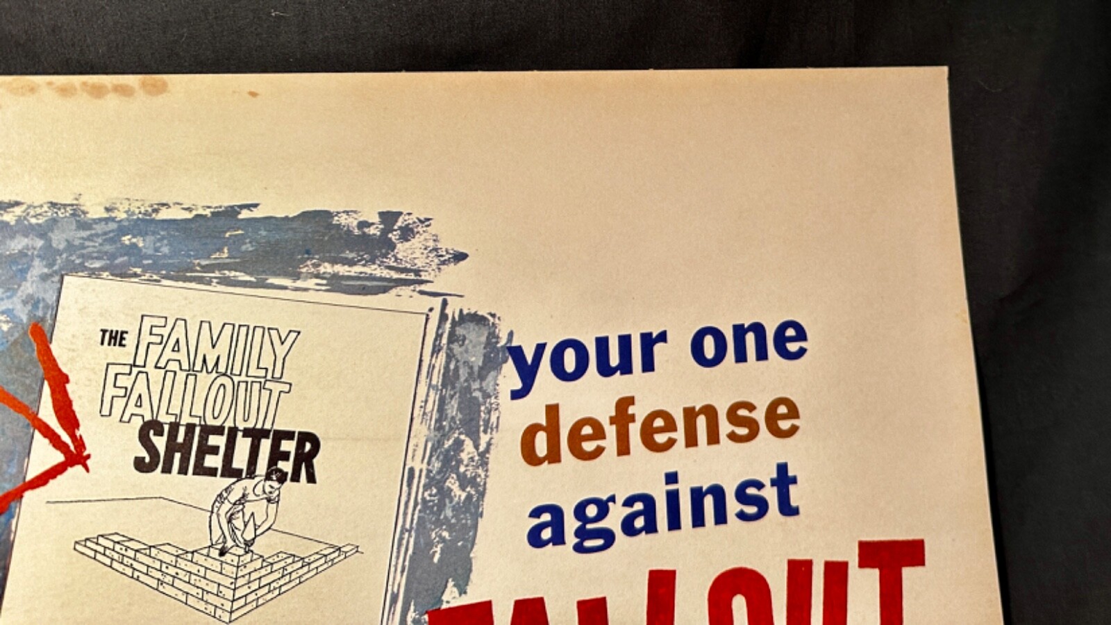 Vintage 1959 Civil Defense Fallout Shelter Poster