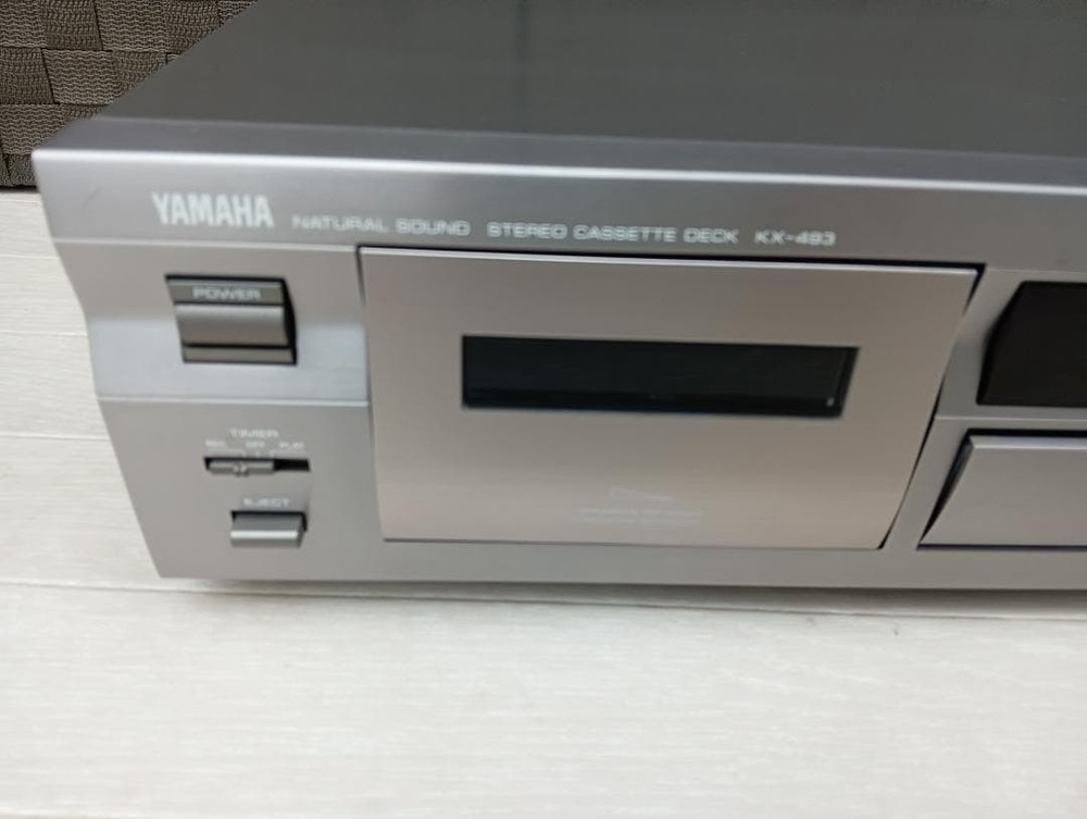 Yamaha KX-493 Stereo Cassette Deck High-Performance Audio Player Silver Tested
