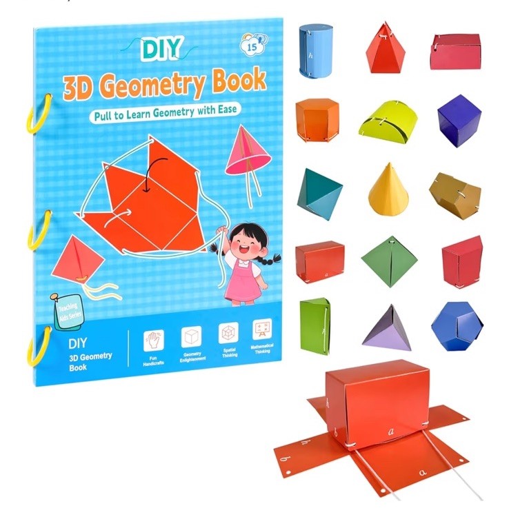 3D Geometry Pull String Learning Book Math Teaching Tool For Beginners 15 Models