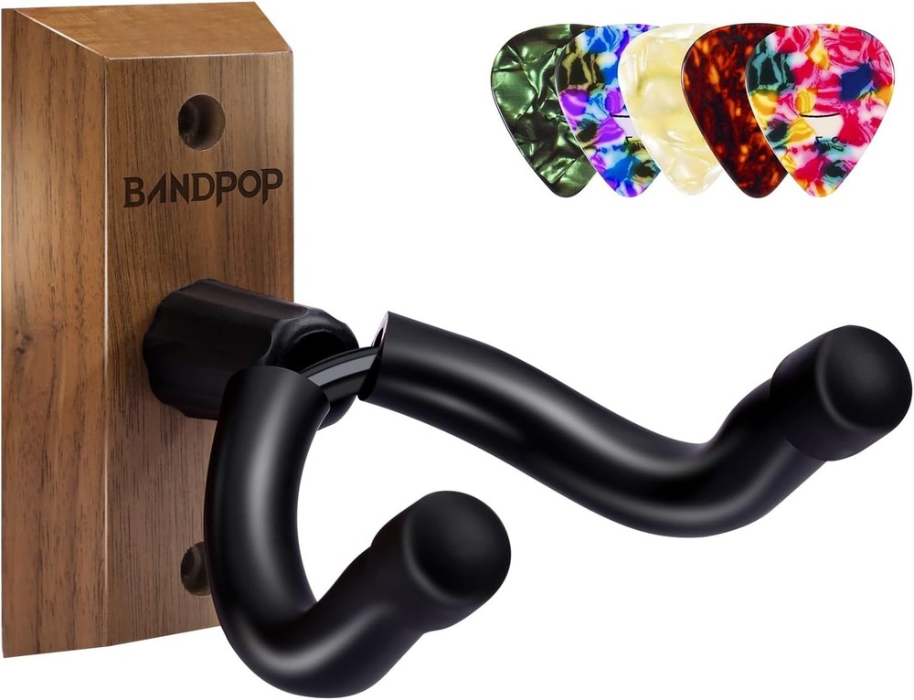 Bandpop Guitar Wall Mount - Black Walnut 1 Pack, 1pack