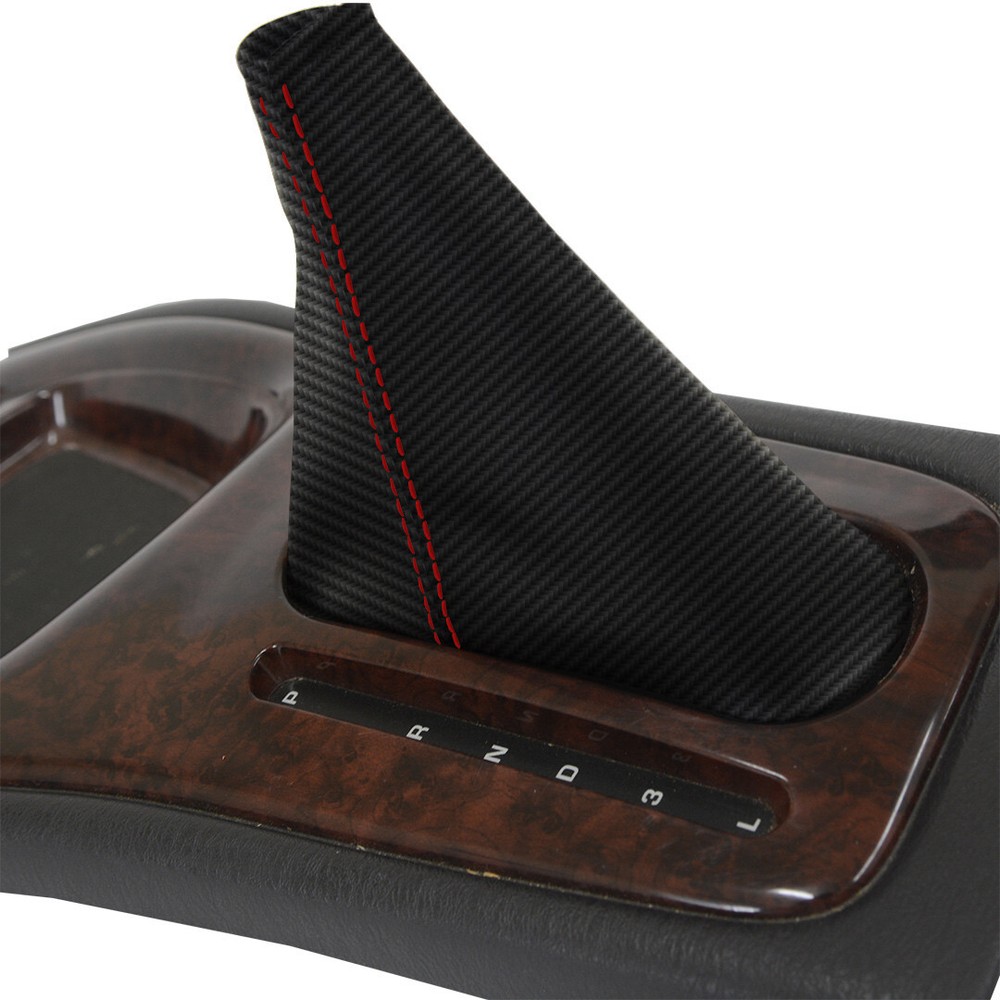 Fits 1999-2004 Chrysler Concorde Carbon Automatic Shift Boot Red Stitch