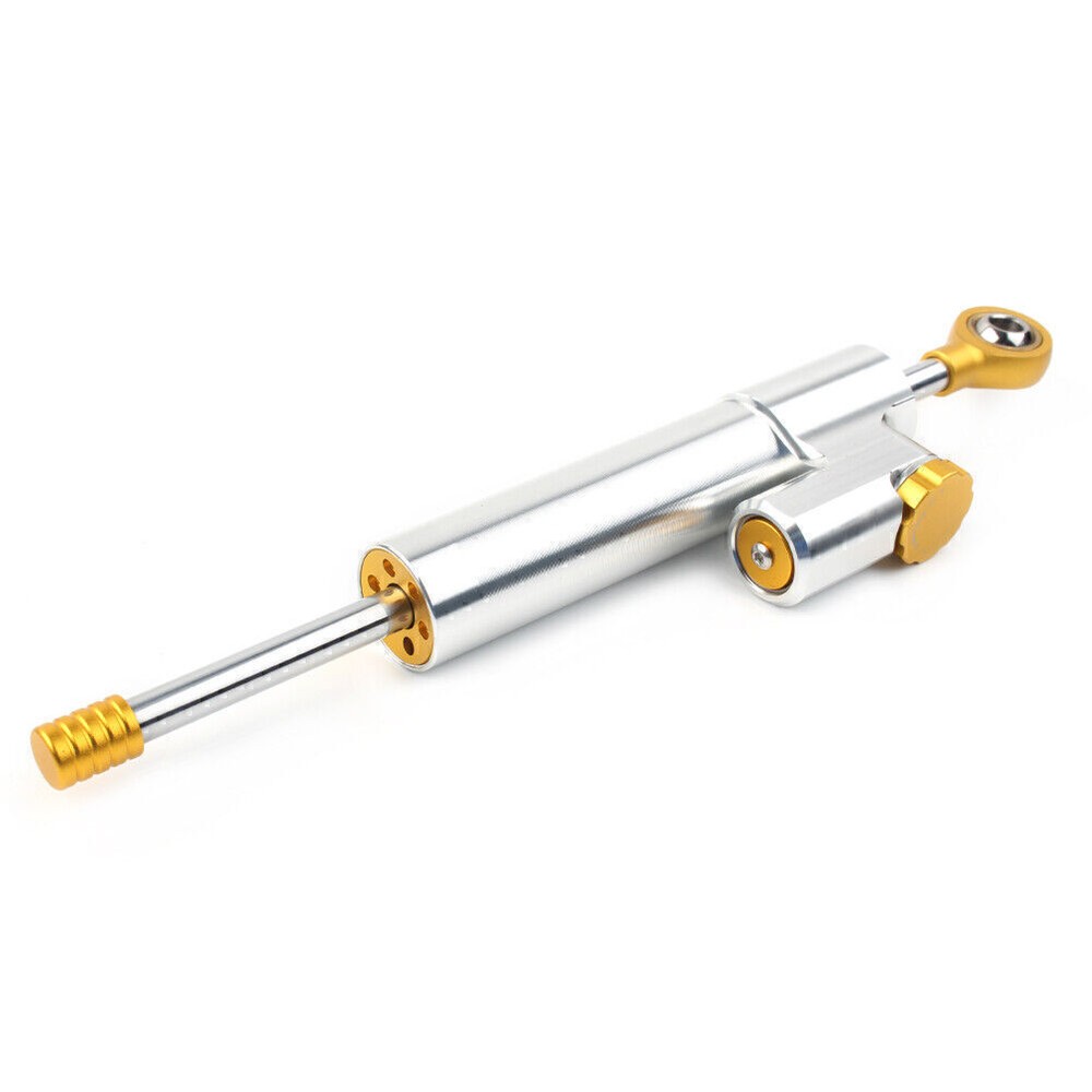 Steering Damper Stabilizer Adjustable Silver Bar CNC Universal For Motorcycle US