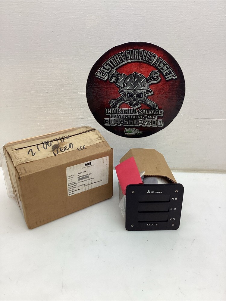 Bitronics VTAIE2000G400 Voltage Meter Triplex Digital Display NIB