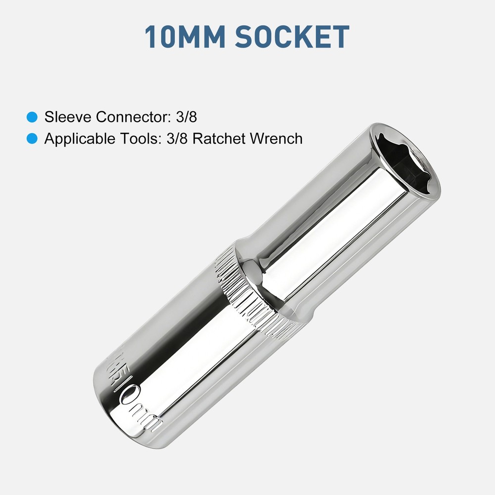 Broken Spark Plug Removal Tool Reverse Thread 10mm Hex Extractor for Car Engines