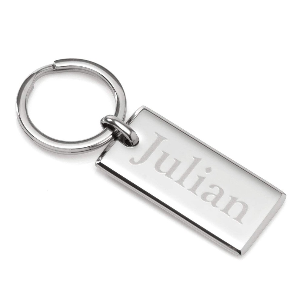 Rectangle Engravable Stainless Steel Key Chain