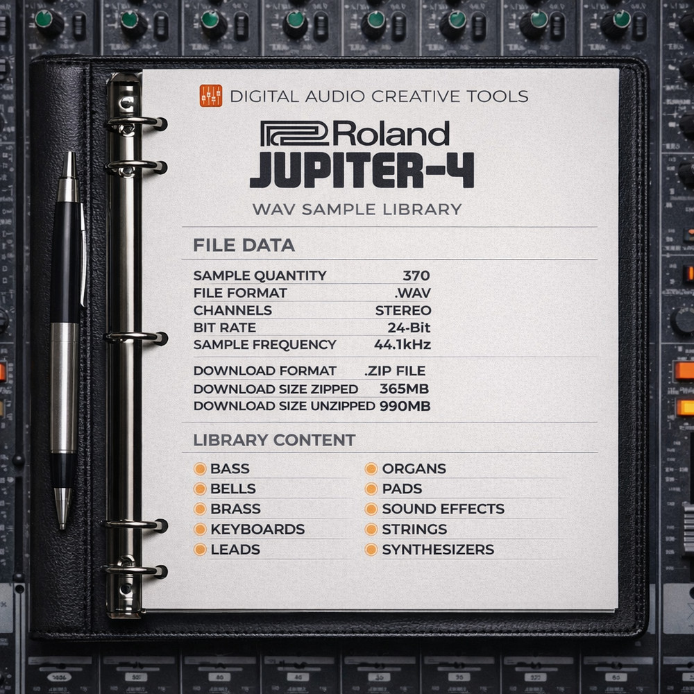 Roland Jupiter-4 Synthesizer Sample Library
