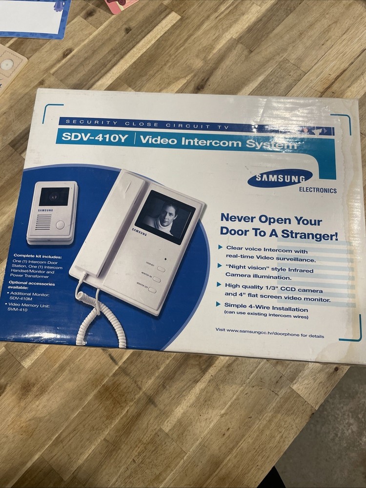 Samsung SDV-410Y Wired Video Intercom System Open Box Complete
